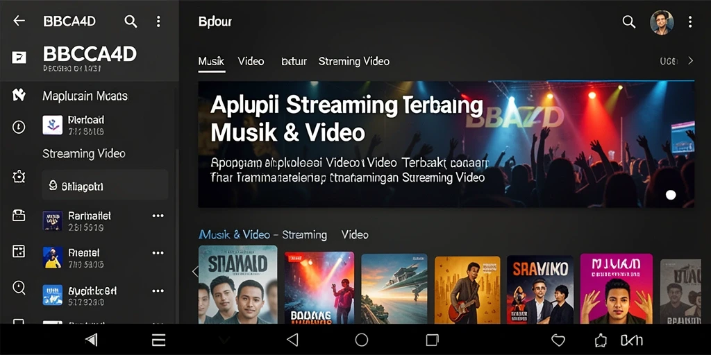 Antarmuka pengguna BBCA4D yang menarik dan fungsional untuk Streaming Video.