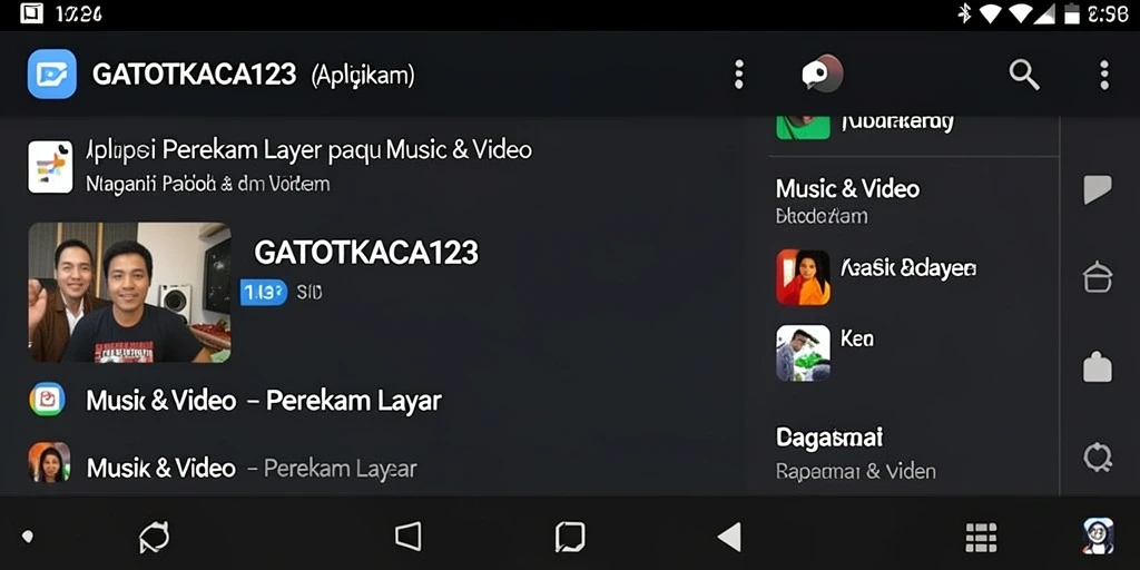 Screenshot GATOTKACA123 menampilkan antarmuka perekam layar yang intuitif.