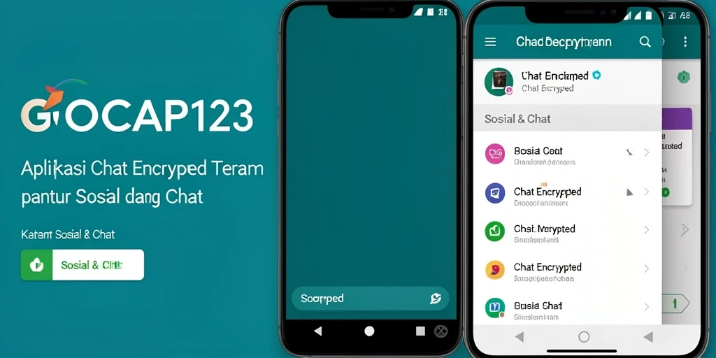 Antarmuka aplikasi GOCAP123 yang sederhana dan intuitif untuk Chat Encrypted.