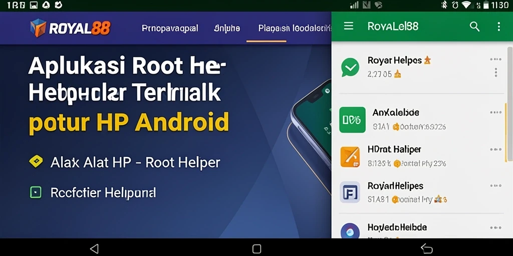 Antarmuka aplikasi ROYAL88 yang intuitif dan mudah dipahami.