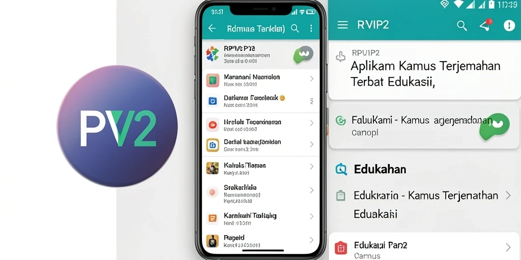 Tampilan antarmuka RPVIP2 yang ramah pengguna untuk Kamus Terjemahan.