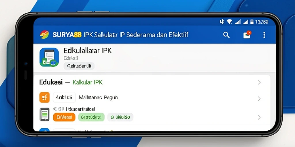 Antarmuka pengguna SURYA88 yang intuitif untuk kalkulasi IPK.