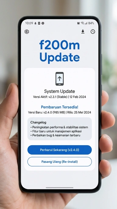 Riwayat Versi f200m untuk Pengguna Android